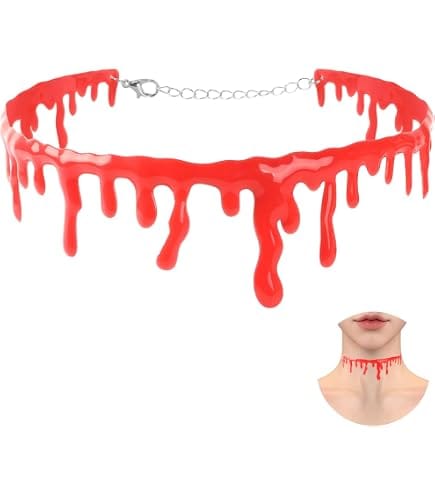 Spooky blood necklace for trick or treat costume