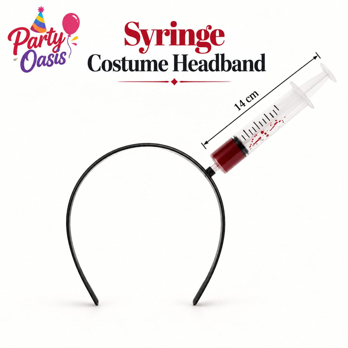 Syringe headband for trick or treat