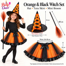 Kids black and orange witch costume set  Tops and socks not included