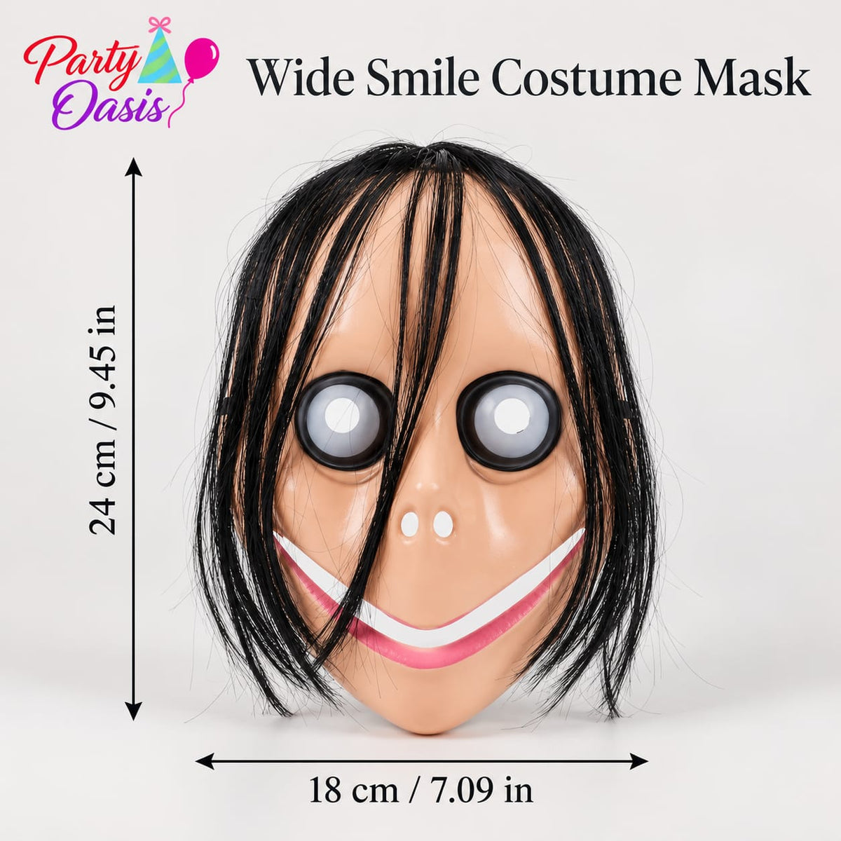 Wide smile creepy horror mask 1pc
