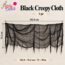 Black creepy cloth for spooky decoration  1pc