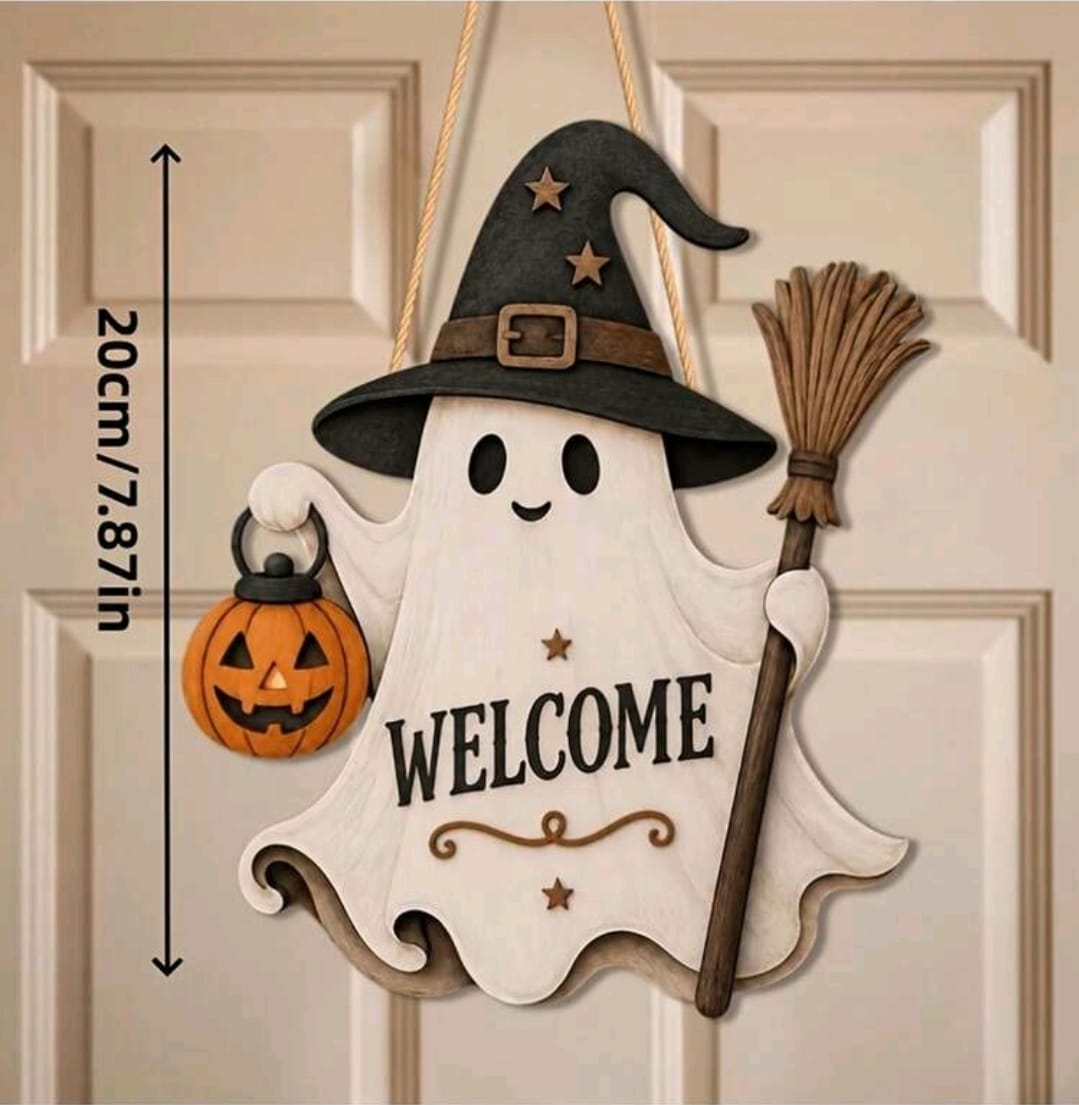Spooky cute boo ghost door hanging