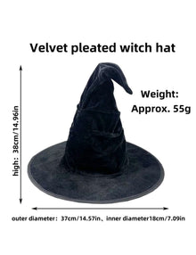 Velvet witch hat 1pc