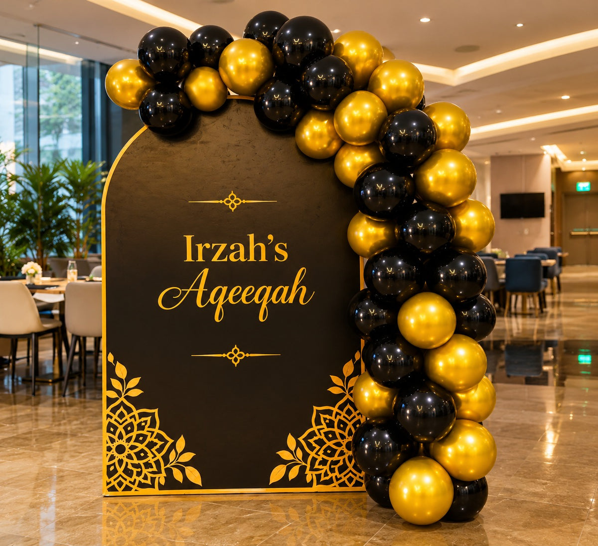 Aqeeqah customized classic balloon decor