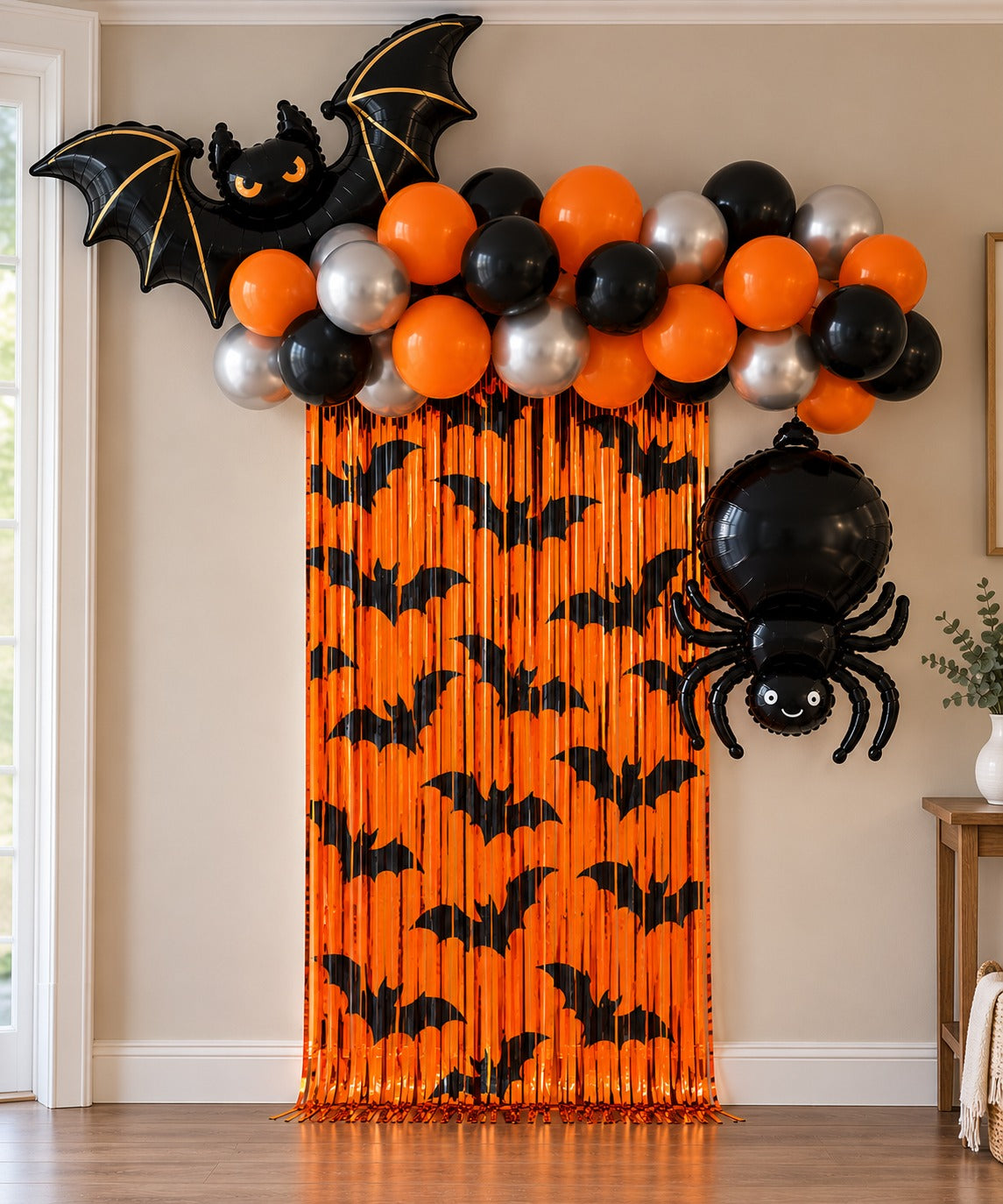 bat spider spooky decoration - air filled ready to use