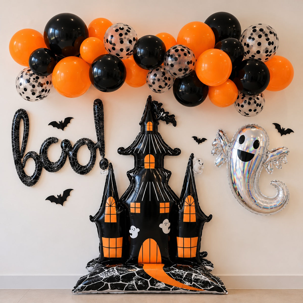 Haunted house balloon decoration