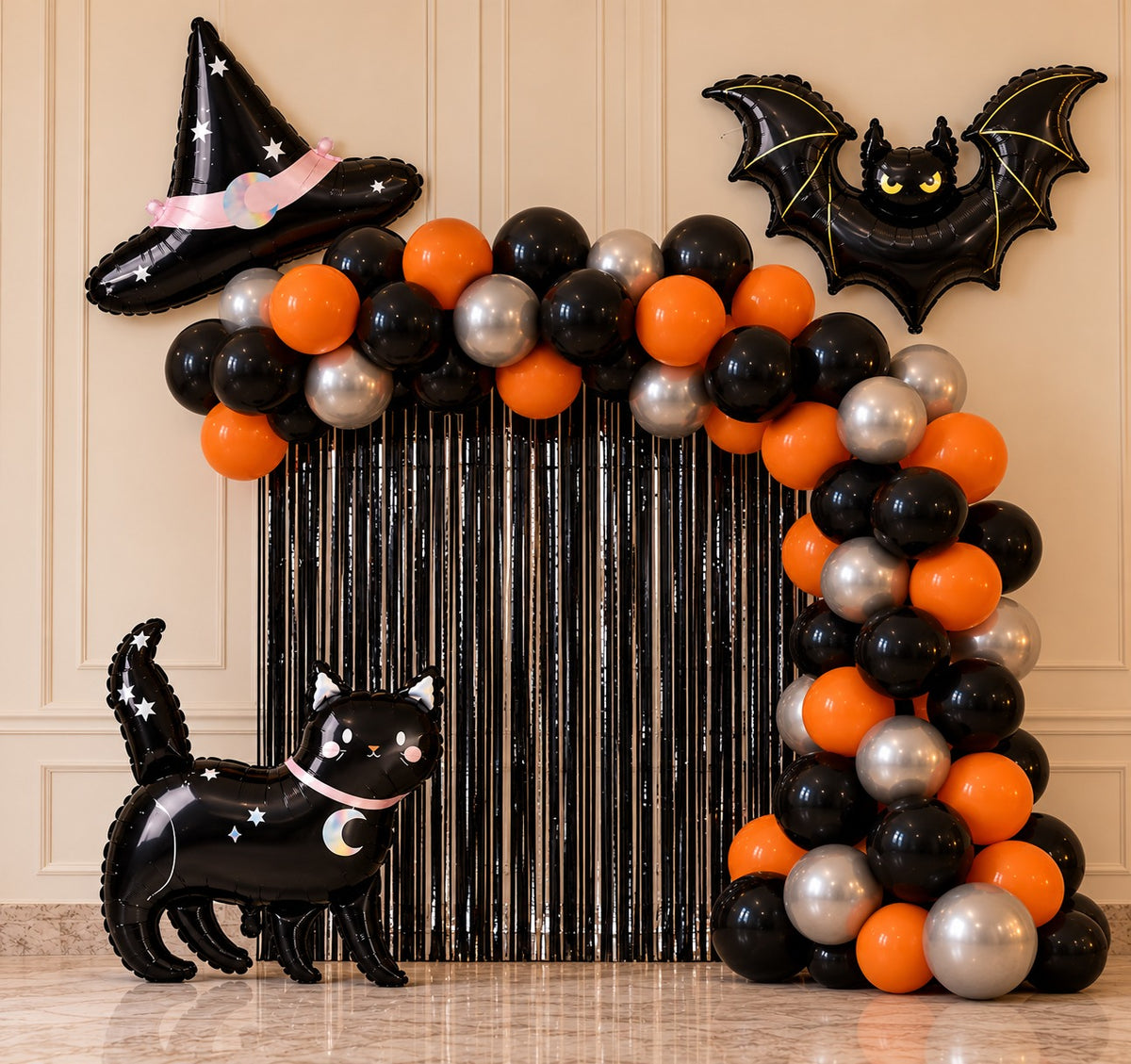 spooky black decor
