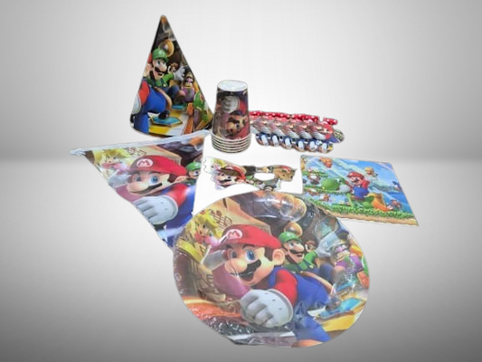 Mario party set tableware -serves 6