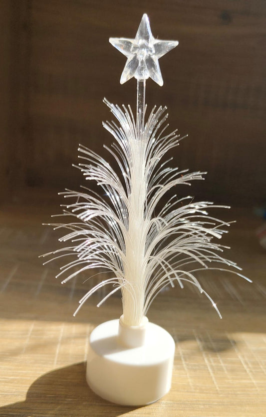 5.3" Fiber Optic Christmas Tree, Tabletop Mini Christmas Tree