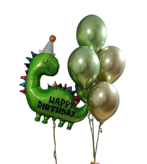 Dinosaur birthday helium bunch