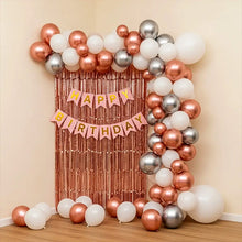 Rosegold silver white birthday decoration