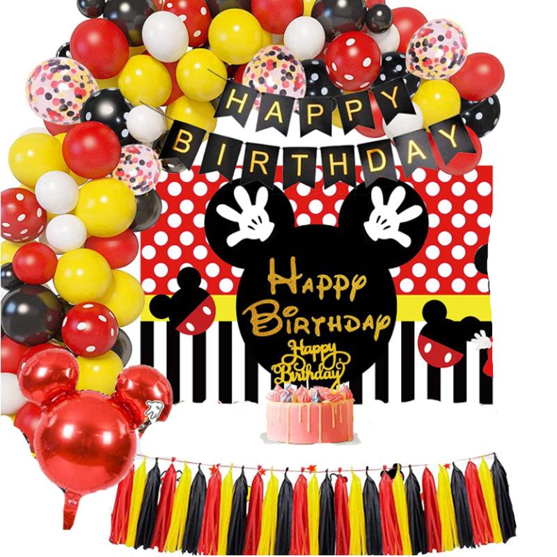 Mickey Themed Mouse Party Supplies - Mickey Decorations Include Backdrop