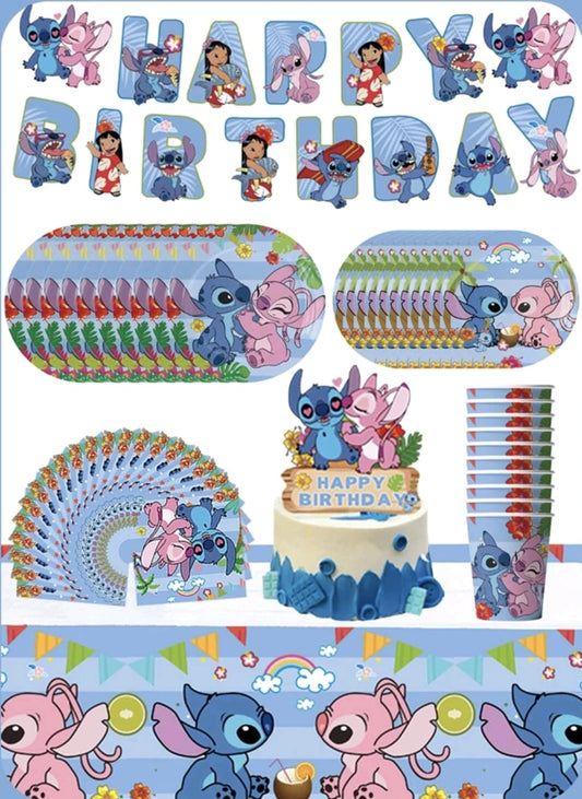 lilo stitch paper plate set - serves 10