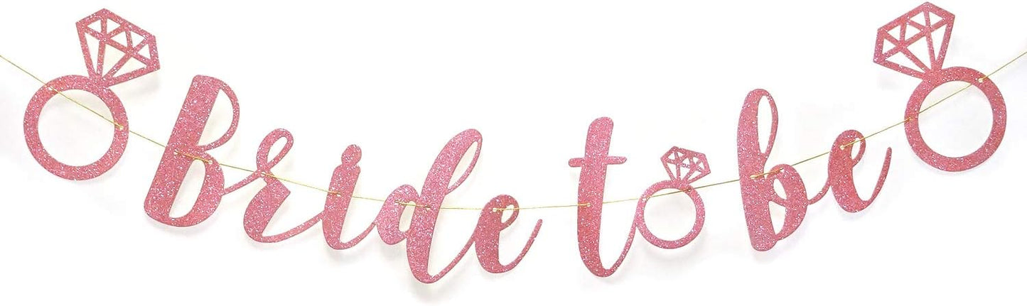 Bride to be paper banner  pink