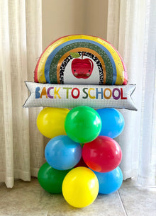Back to school air filled balloon column