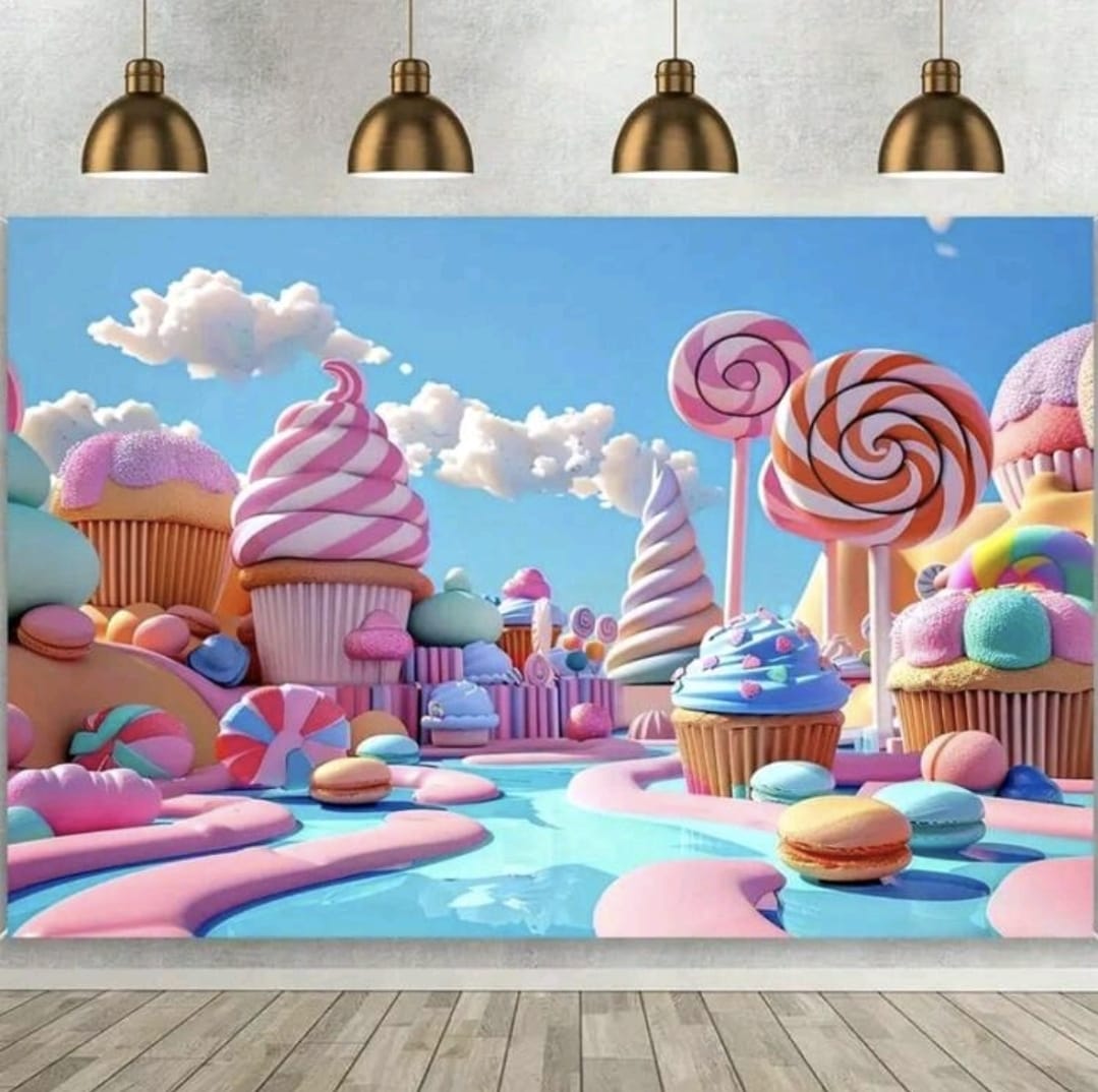 Candyland backdrop poster