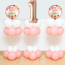 Birthday number foil balloons with  helium pink