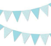 Blue Zig zag triangle bunting banners