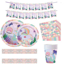 Mermaid table plate cup set - serves 10