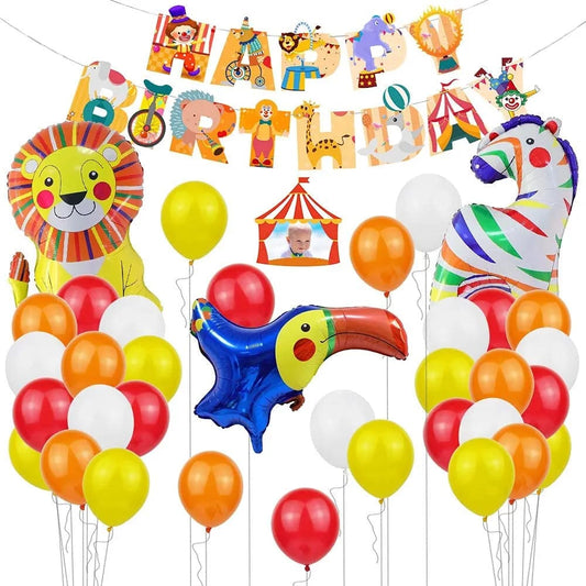 Circus Theme Birthday Balloon Set – Non-Inflated