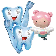 First tooth balloons air filled blue