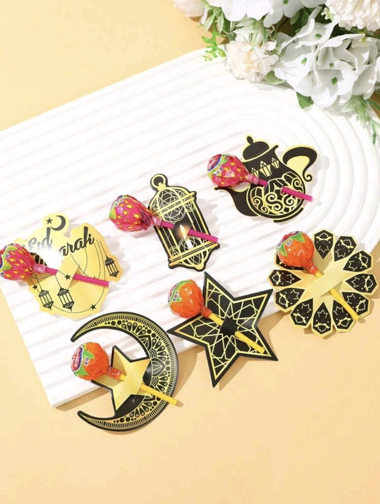 48pcs eid lollipop holder cards