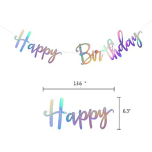 Iridescent Happy Birthday Banner - Holographic