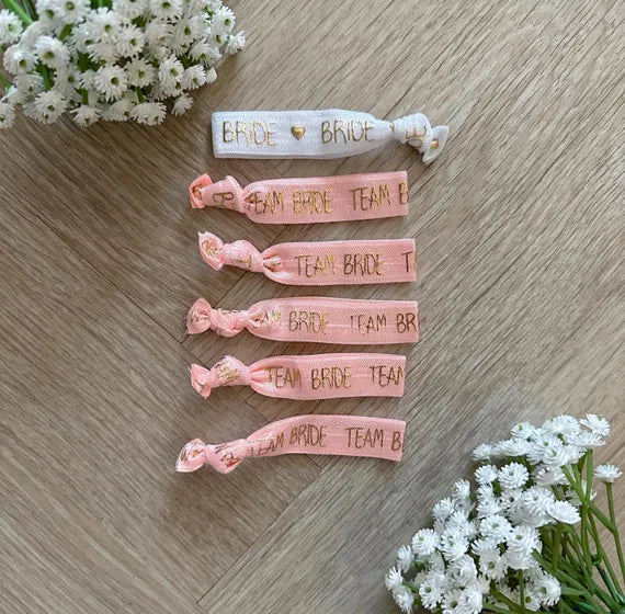 bride to be and team wrist band - pack of 7