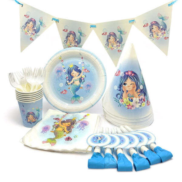 Mermaid party set - serves 6