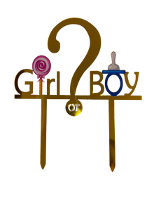 Boy or girl Cake topper big