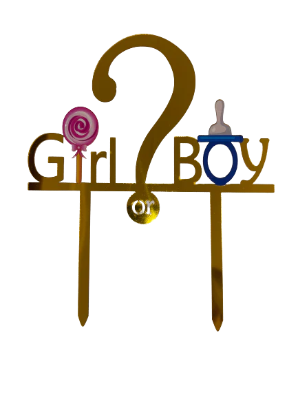 Boy or girl Cake topper big