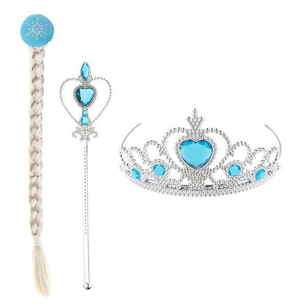Girls Hair Extension & Crown & Magic Wand 3pcs