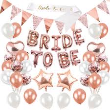 Rosegold bride balloons with sash