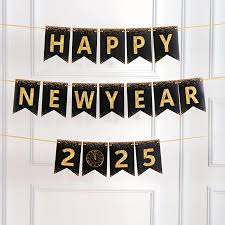 Happy new year 2025 paper banner