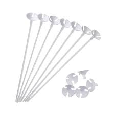 Balloon stick with holder white - 30 pcs  set