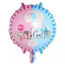 gender reveal boy or girl foil balloon