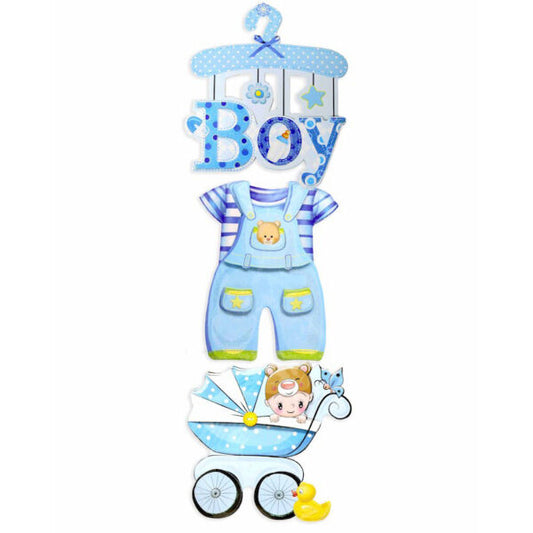 Welcome boy door hanging sticker