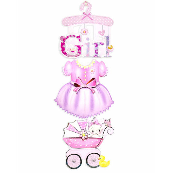 Welcome girl door hanging sticker