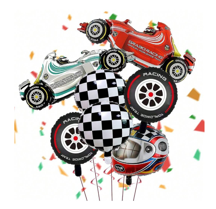 Racing car foil - pack of 7
