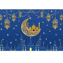 Blue Ramadan Eid Backdrop