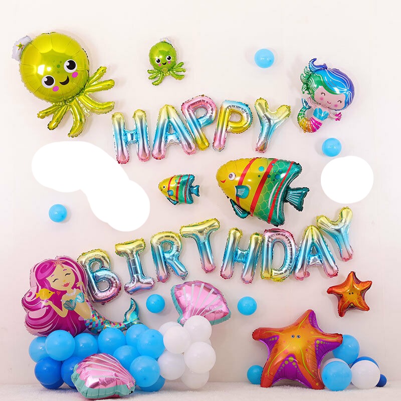 Under the sea - mermaid ocean birthday decoration