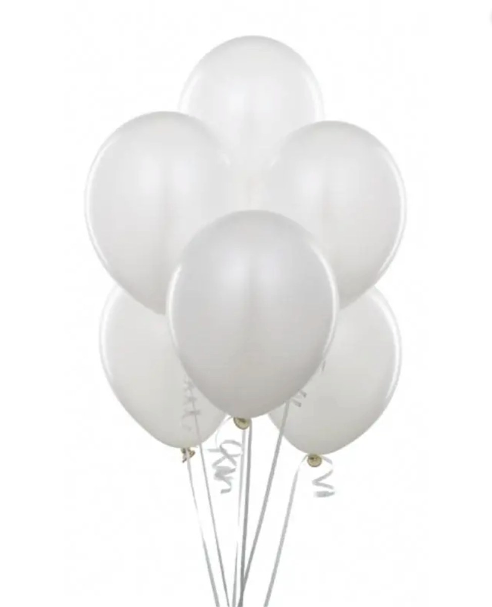 white latex balloons