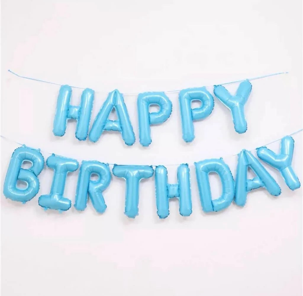 Happy Birthday Foil Letters Balloons