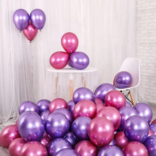 Pink and purple metallic balloon - 15 pcs