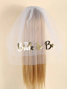 bride to be veil Gold