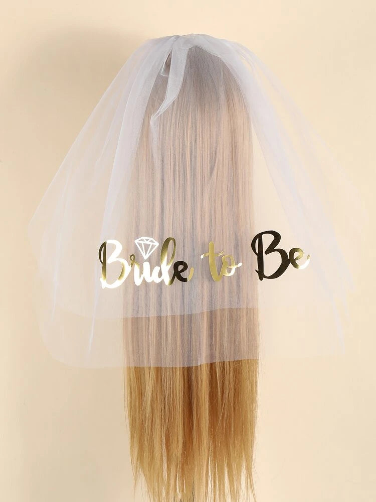 bride to be veil Gold