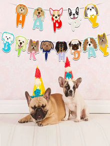 Pet dog Happy Birthday Banner