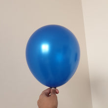metallic blue latex balloon thick