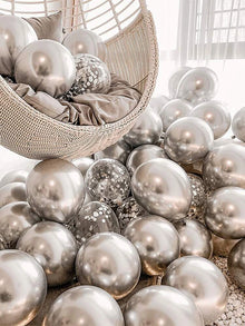 metallic chrome silver mix
