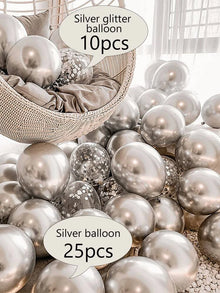 metallic chrome silver mix